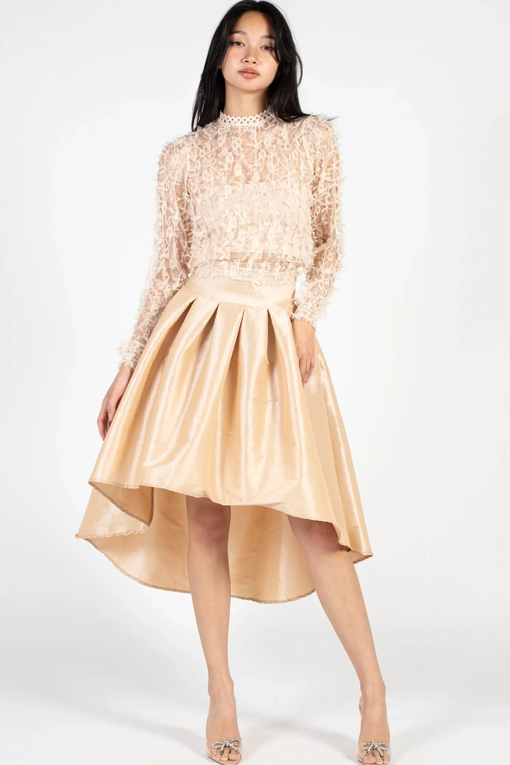 Apeach Juliette Mesh Bow Applique Blouse Hot