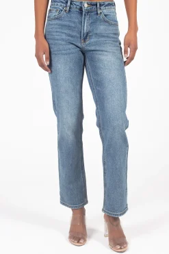 Just Black Denim Clean Stretch Straight Jeans Blue Fashion