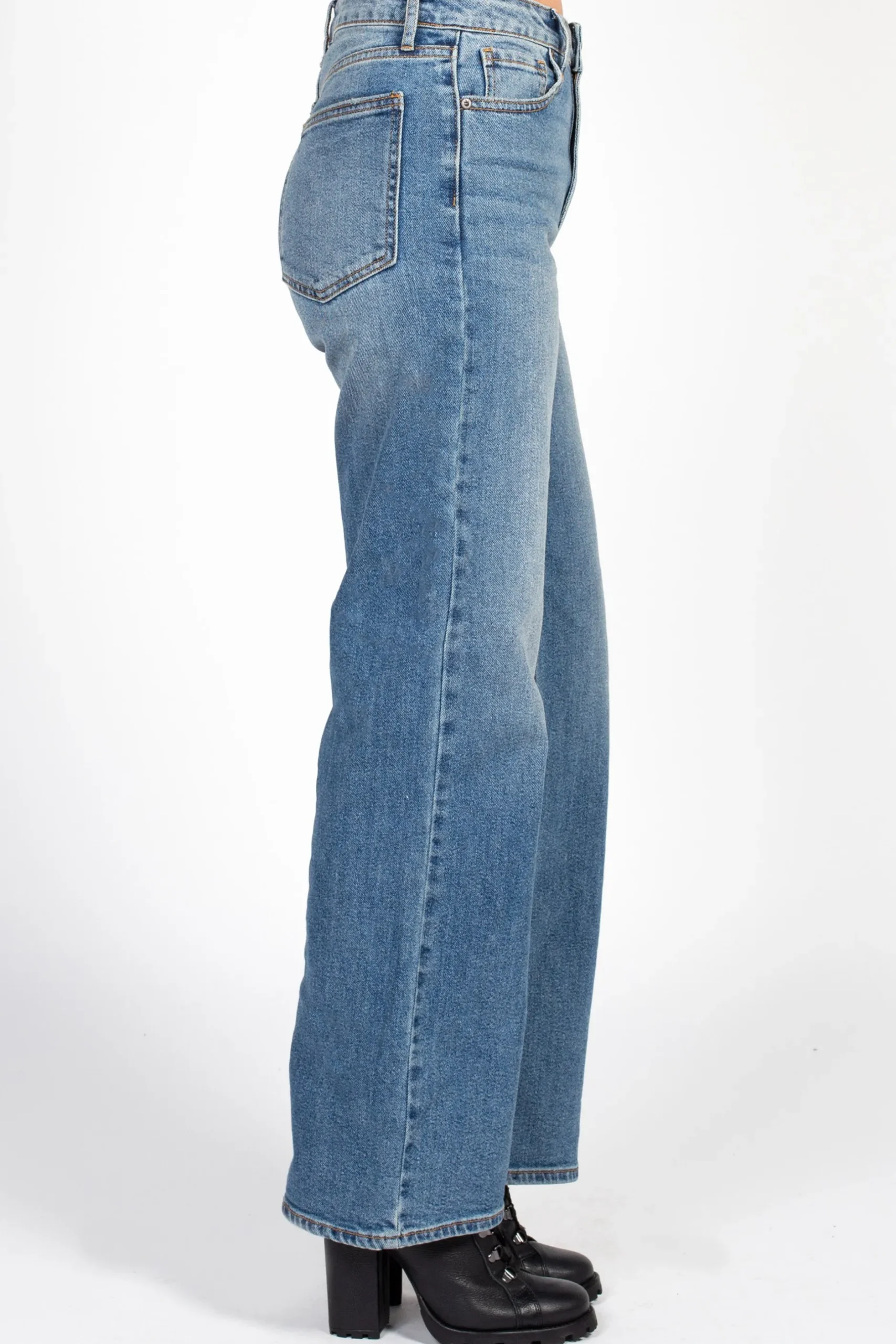 Just Black Denim Full Length Straight Jeans MediumDenim Discount