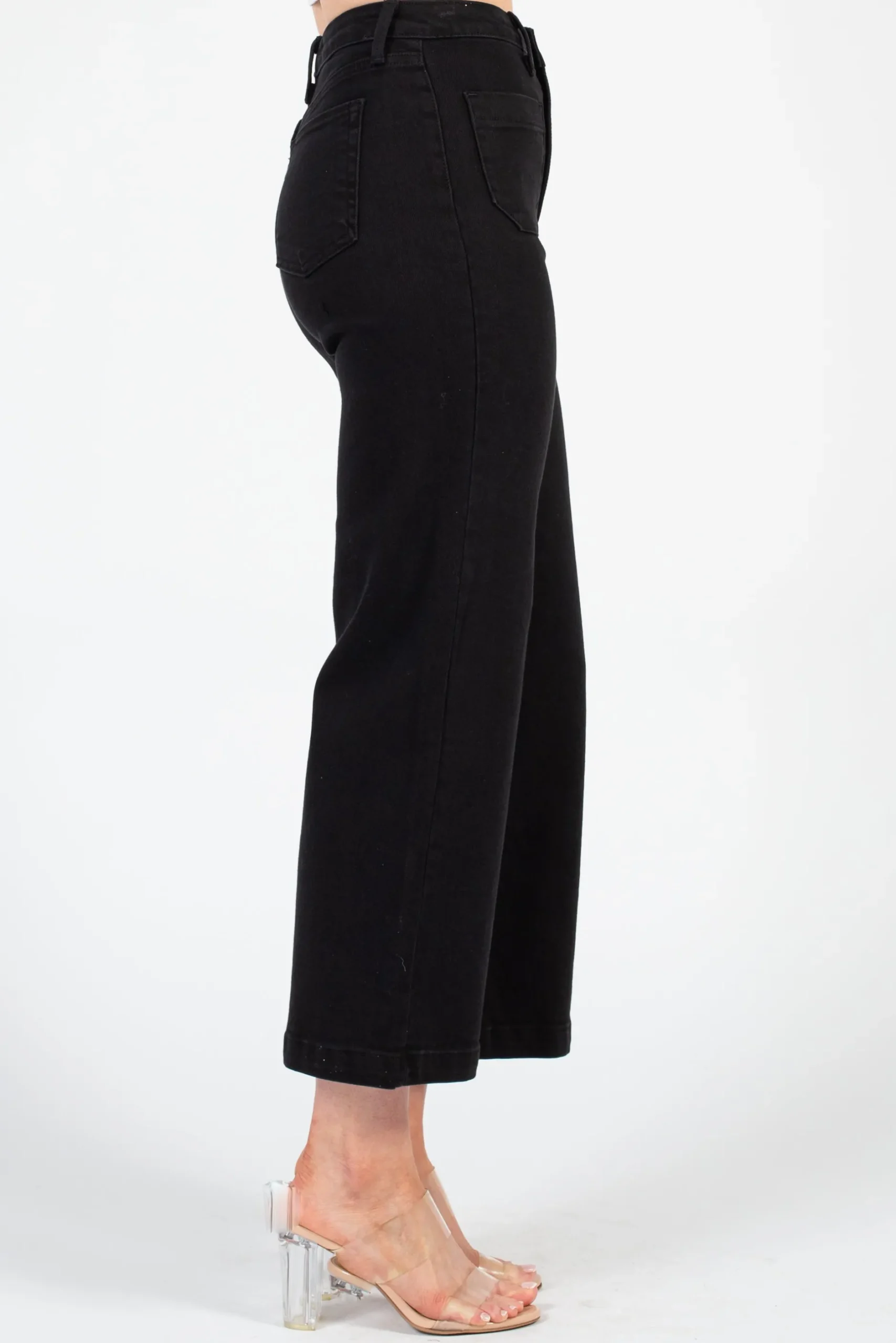 Just Black Denim Patch Pocket Wide Leg JetBlack Sale
