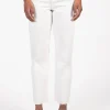 Just USA Hem Detail Straight Jeans White Fashion