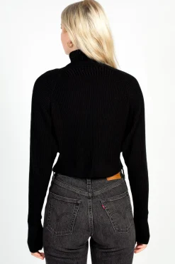 thinkable Laurel Turtleneck Cross Over Sweater Hot