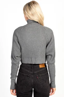 thinkable Laurel Turtleneck Cross Over Sweater Hot