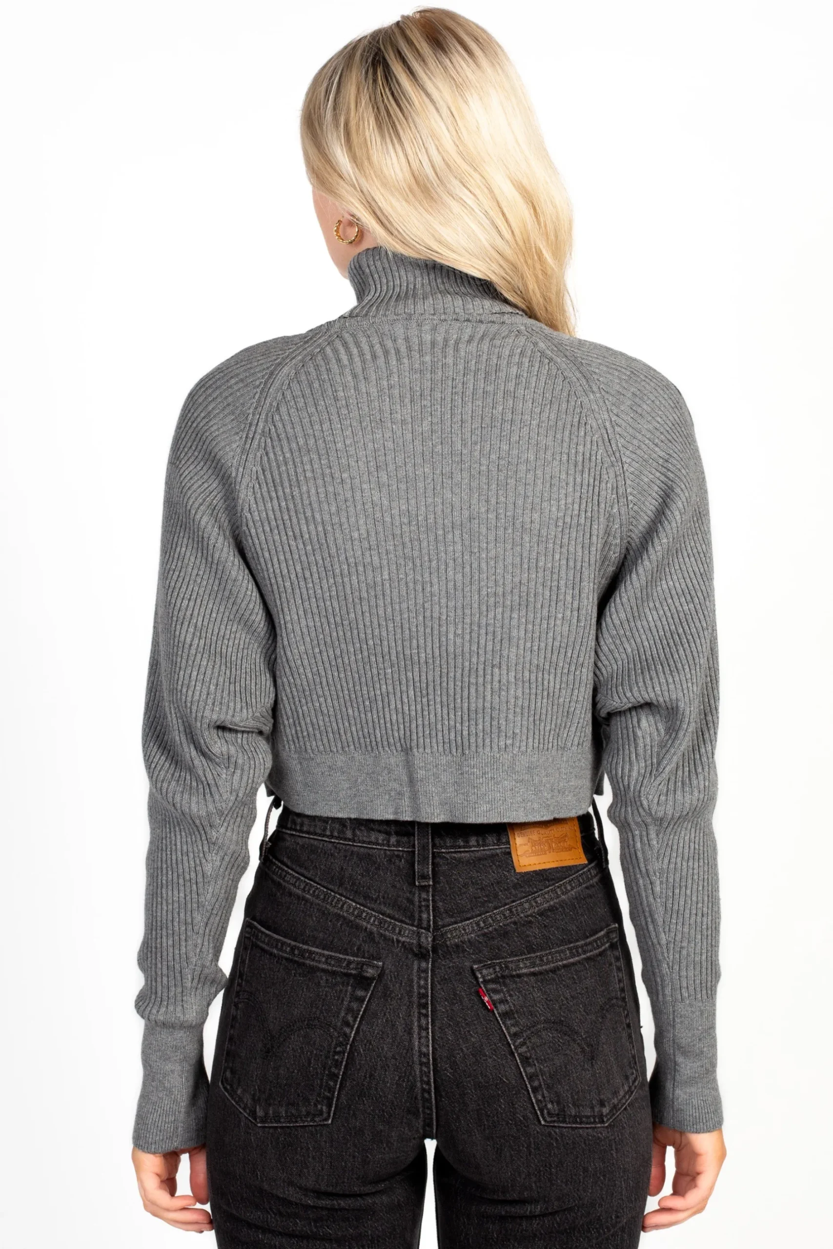 thinkable Laurel Turtleneck Cross Over Sweater Hot