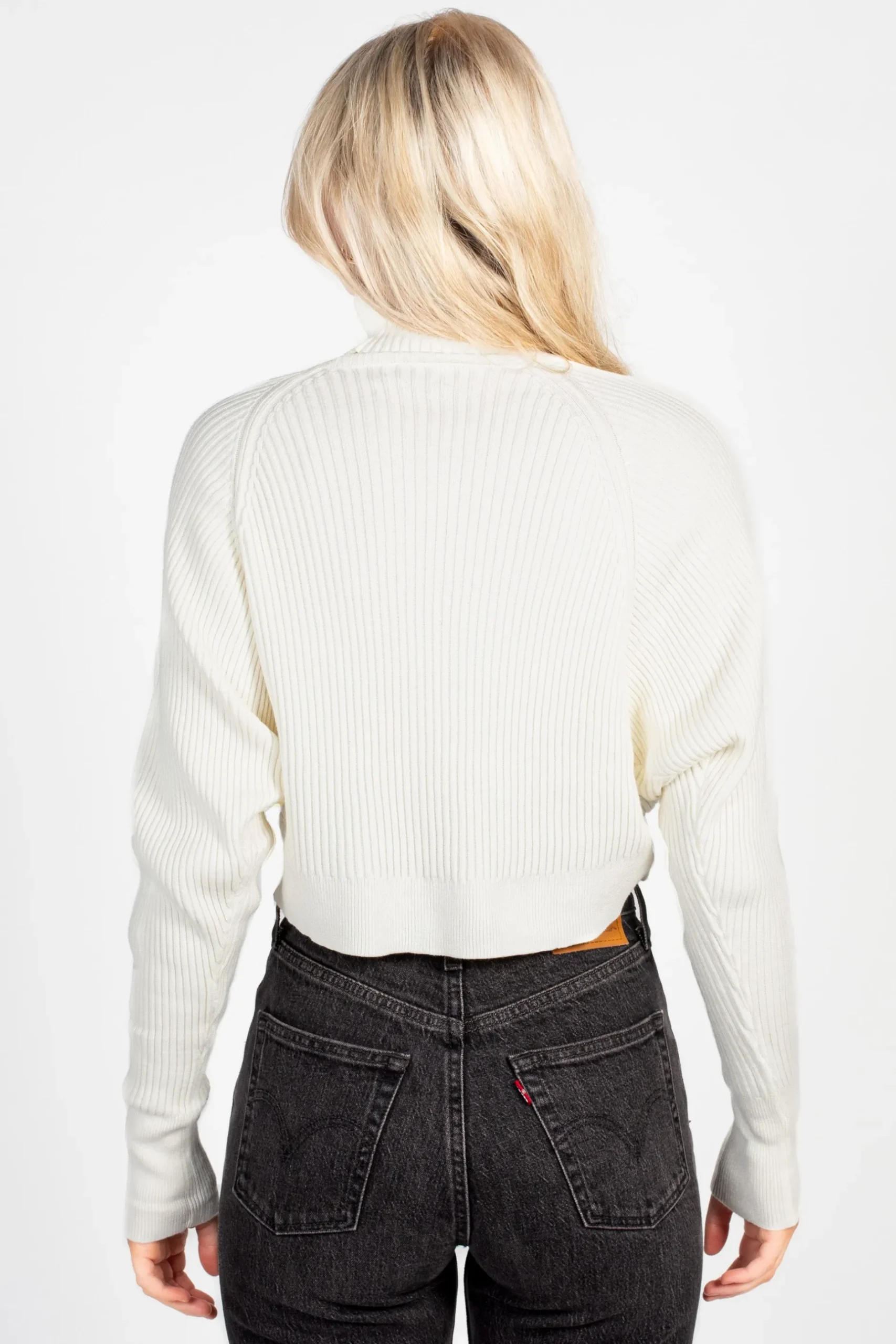thinkable Laurel Turtleneck Cross Over Sweater Hot