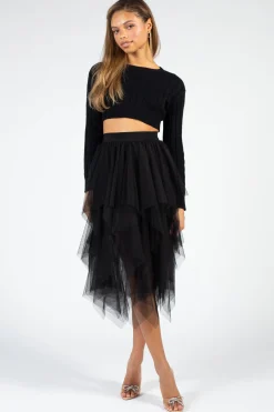 thinkable Laurent Crop Knit Sweater Hot