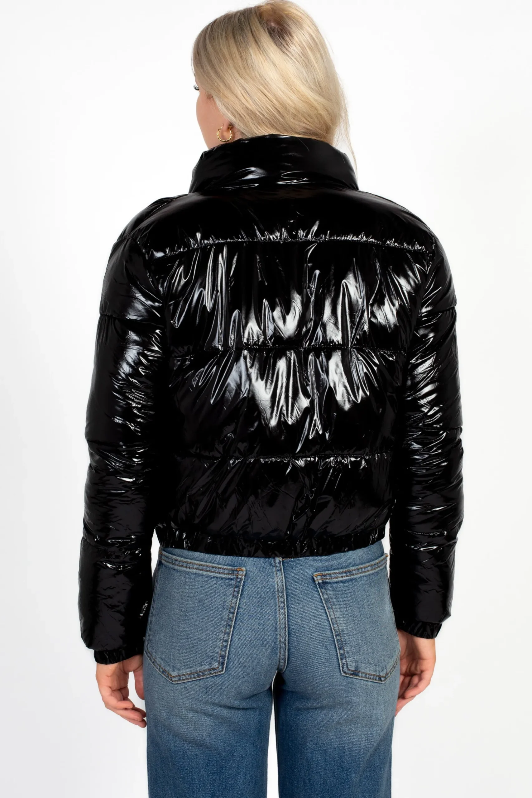 Love Me Now Collection Lena Shiny Puffer Jacket Best
