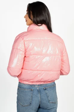 Love Me Now Collection Lena Shiny Puffer Jacket Best