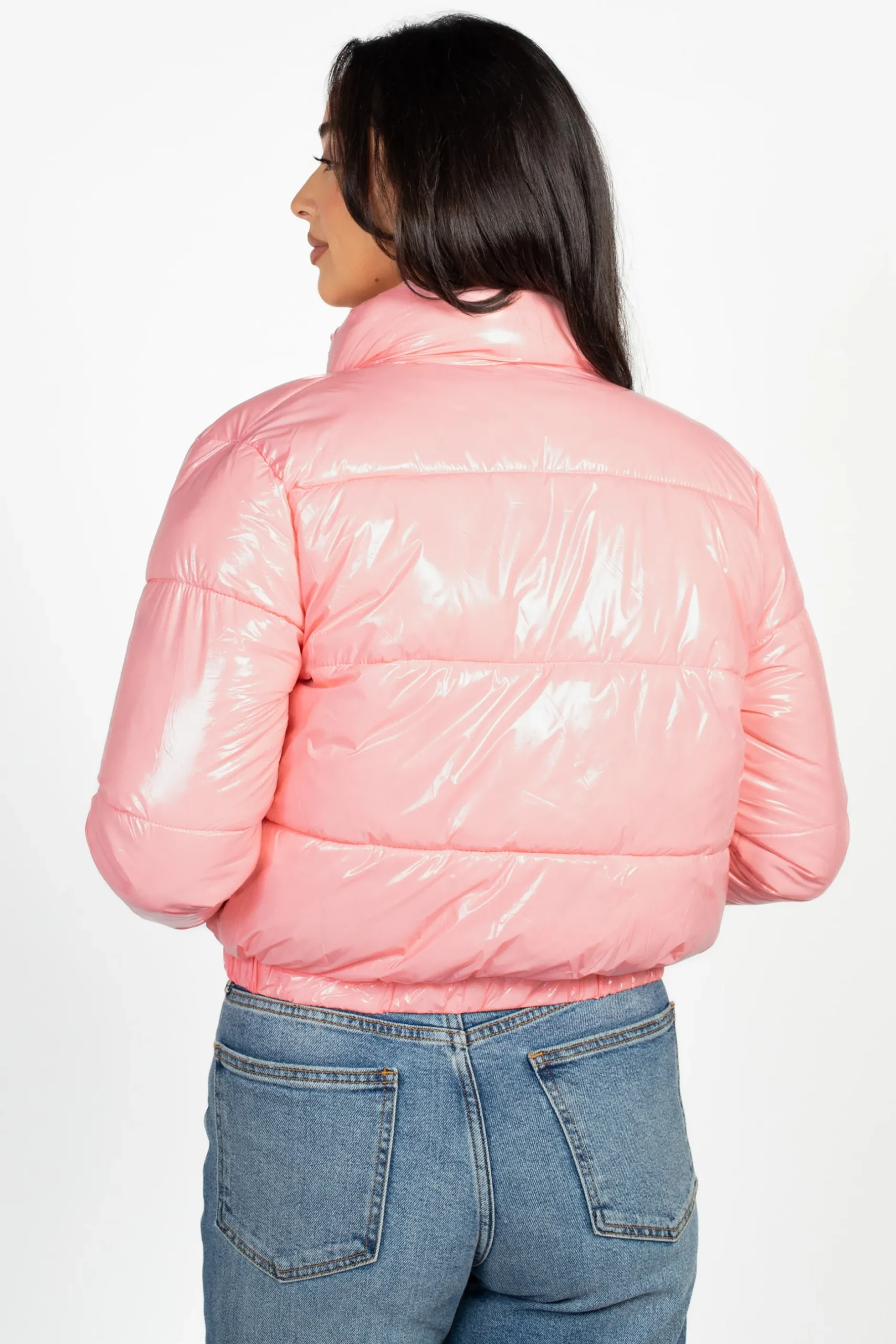 Love Me Now Collection Lena Shiny Puffer Jacket Best