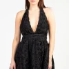 Idem Ditto Lilou 3D Floral Mini Dress Black Best