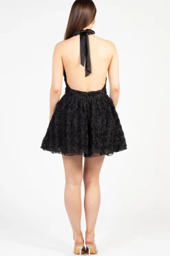 Idem Ditto Lilou 3D Floral Mini Dress Black Best