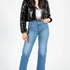 36pointS Lola Patent Bomber Puffer Jacket Black Hot