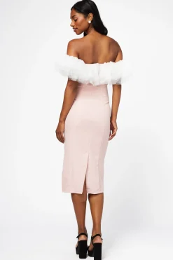 Idem Ditto Lottie Tulle Trim Midi Dress Online