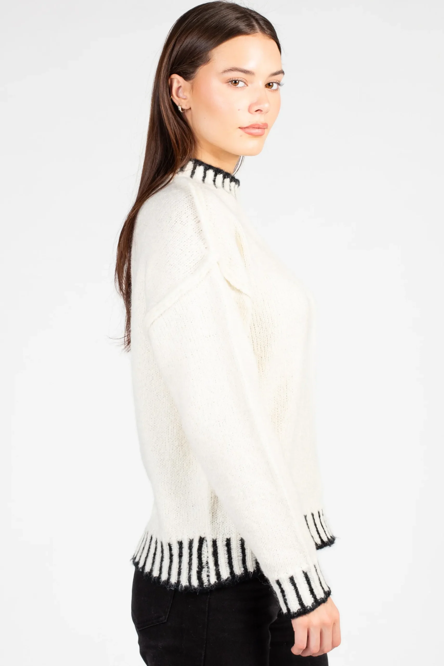 Papermoon Luiza Chunky Knit Sweater Cream Fashion