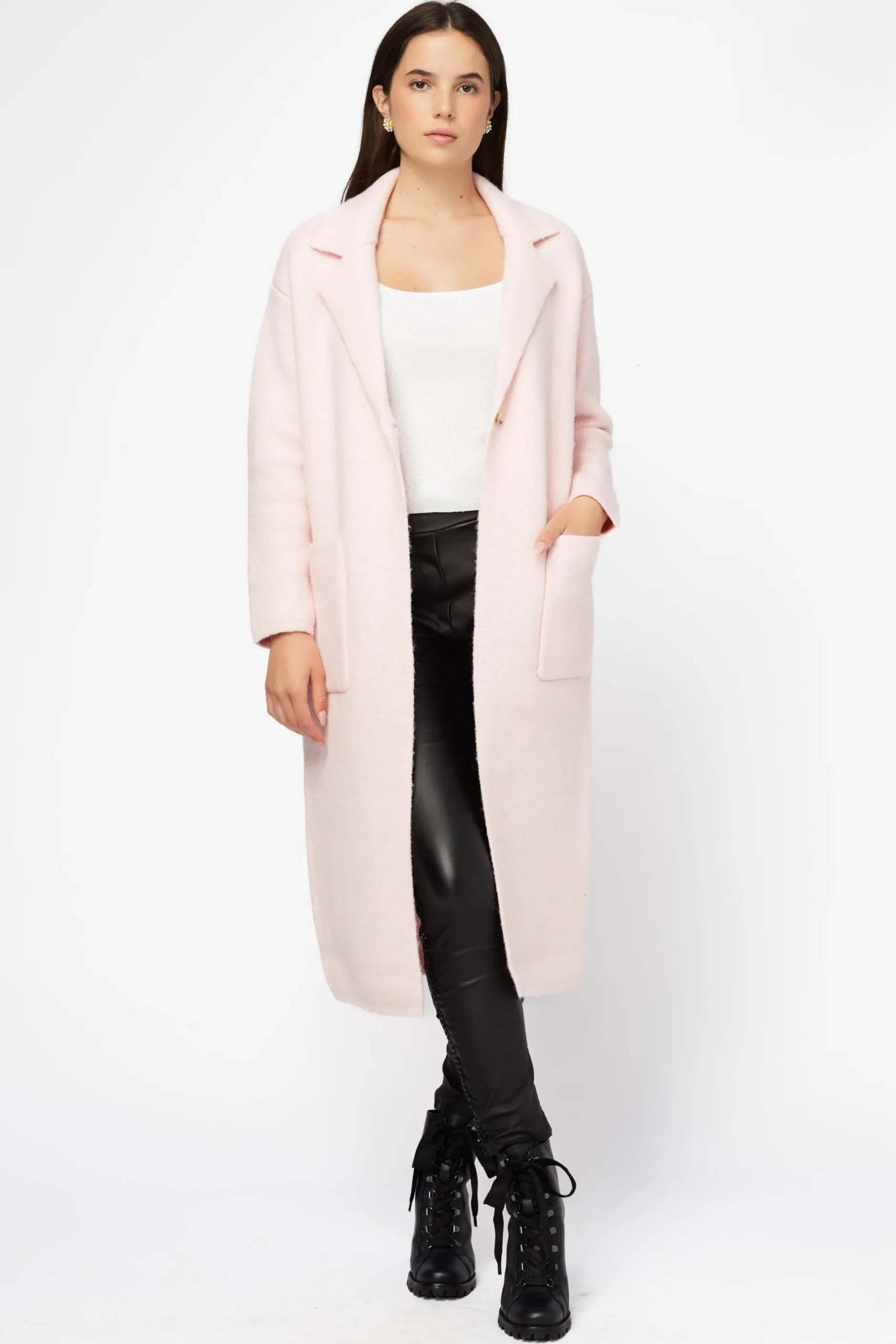 Lyla + Luxe Jimmi Coat Pink New