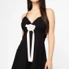 Hot u0026 Delicious Maeve Rose Applique Mini Dress Black Outlet