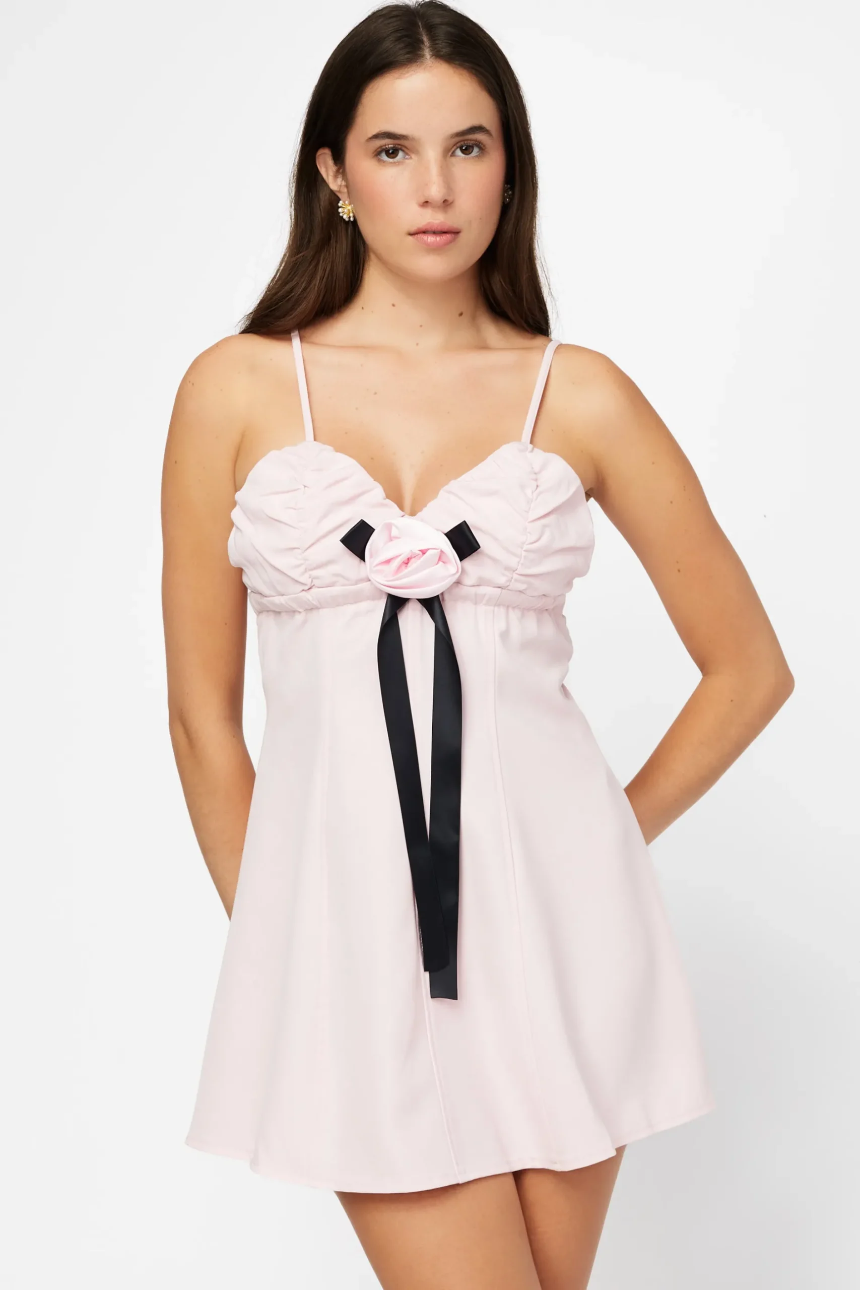 Hot u0026 Delicious Maeve Rose Applique Mini Dress Pink Best