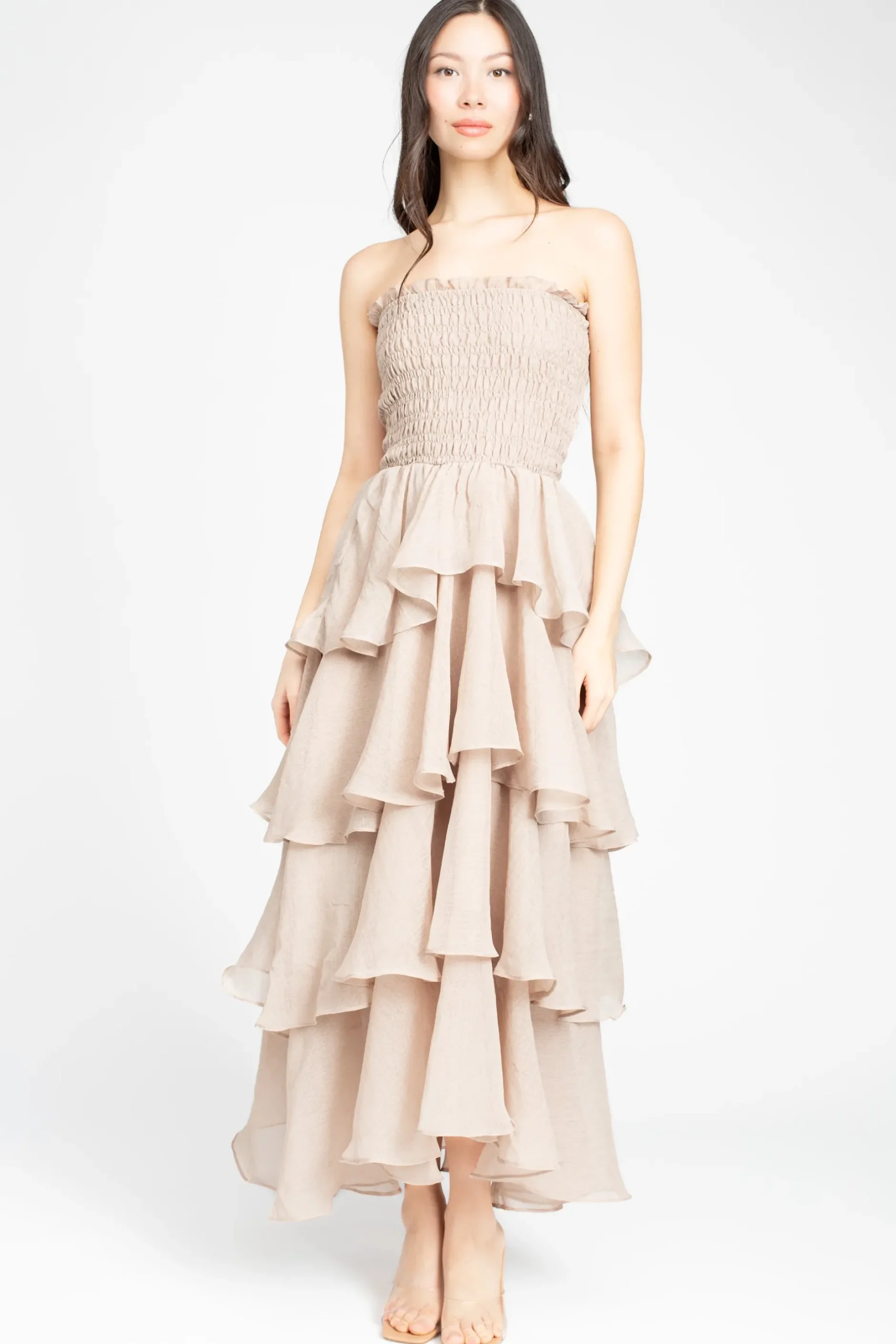 Klesis Marlow Smocked Tiered Ruffle Maxi Dress Online