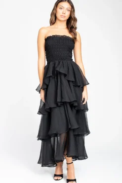 Klesis Marlow Smocked Tiered Ruffle Maxi Dress Online
