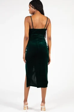 Lovely Day Maya Tulip Bottom Velvet Midi Dress Best