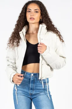 Love Tree Meilani Vegan Leather Cropped Jacket Outlet
