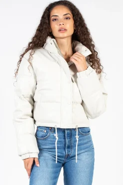 Love Tree Meilani Vegan Leather Cropped Jacket Outlet