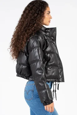 Love Tree Meilani Vegan Leather Cropped Jacket Outlet