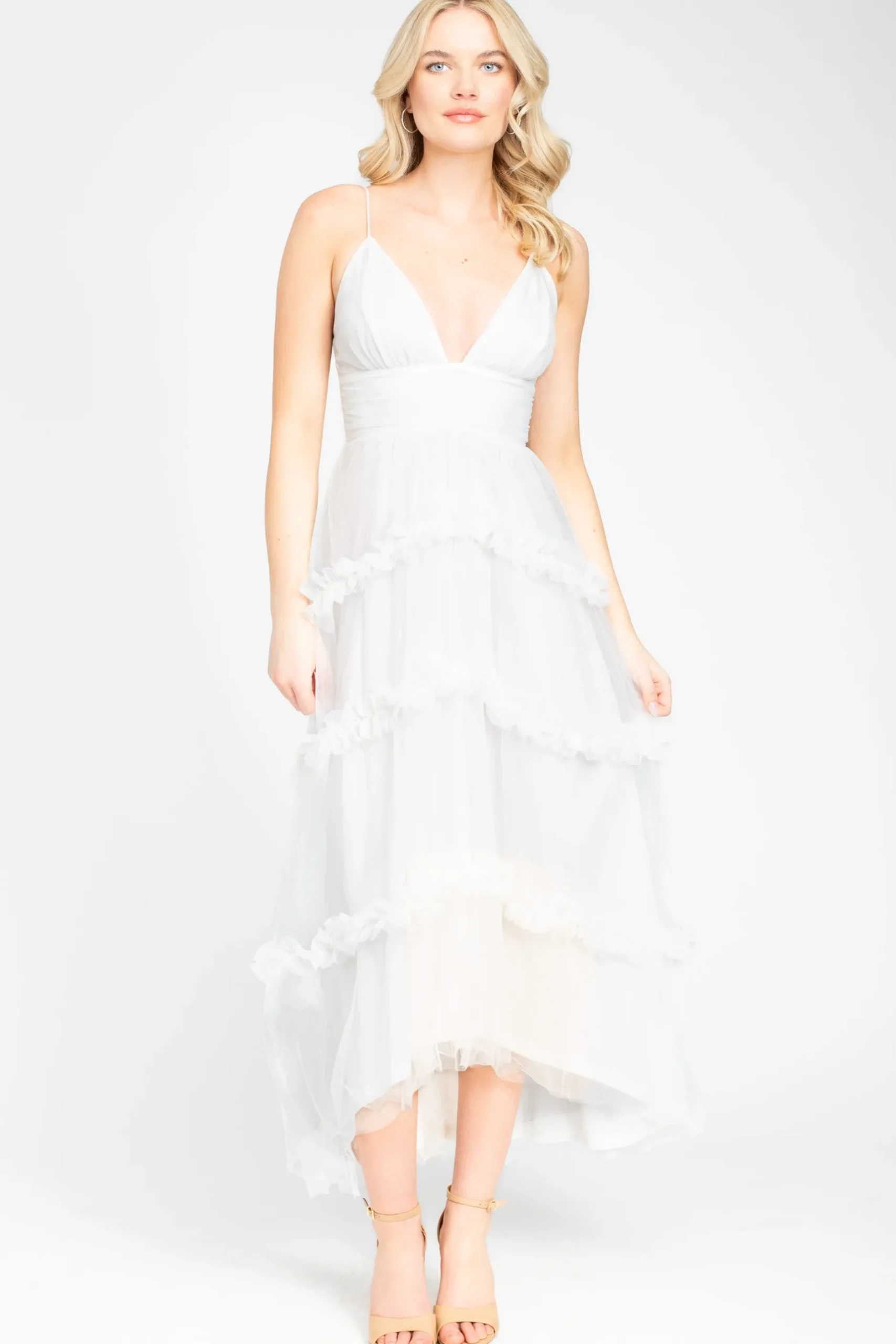 One and Only collective Melina Tulle Maxi Dress Clearance