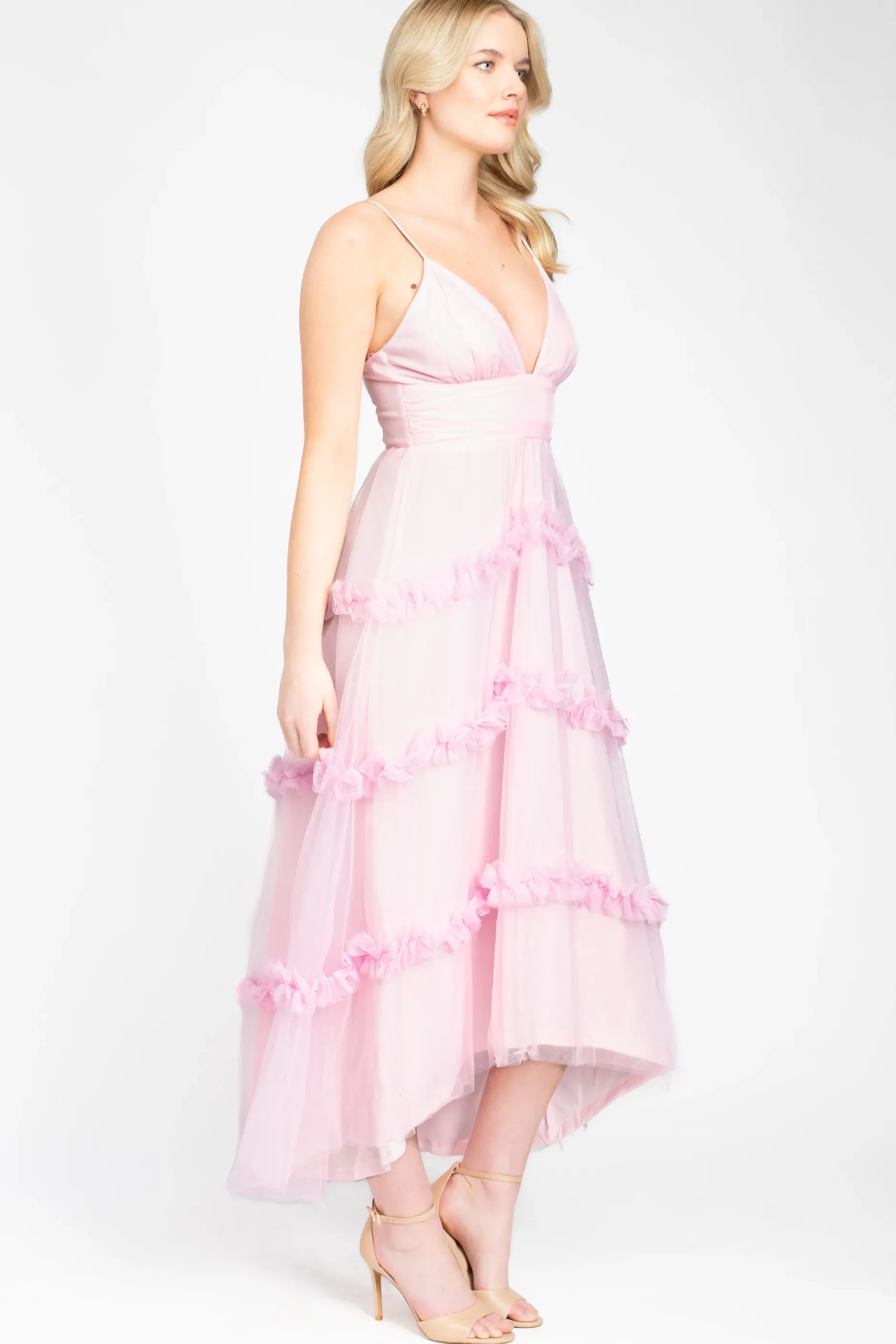 One and Only collective Melina Tulle Maxi Dress Clearance