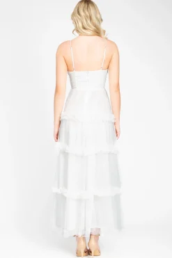 One and Only collective Melina Tulle Maxi Dress Clearance