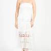 Strut and Bolt Mia Strapless Eyelet Midi Dress Outlet
