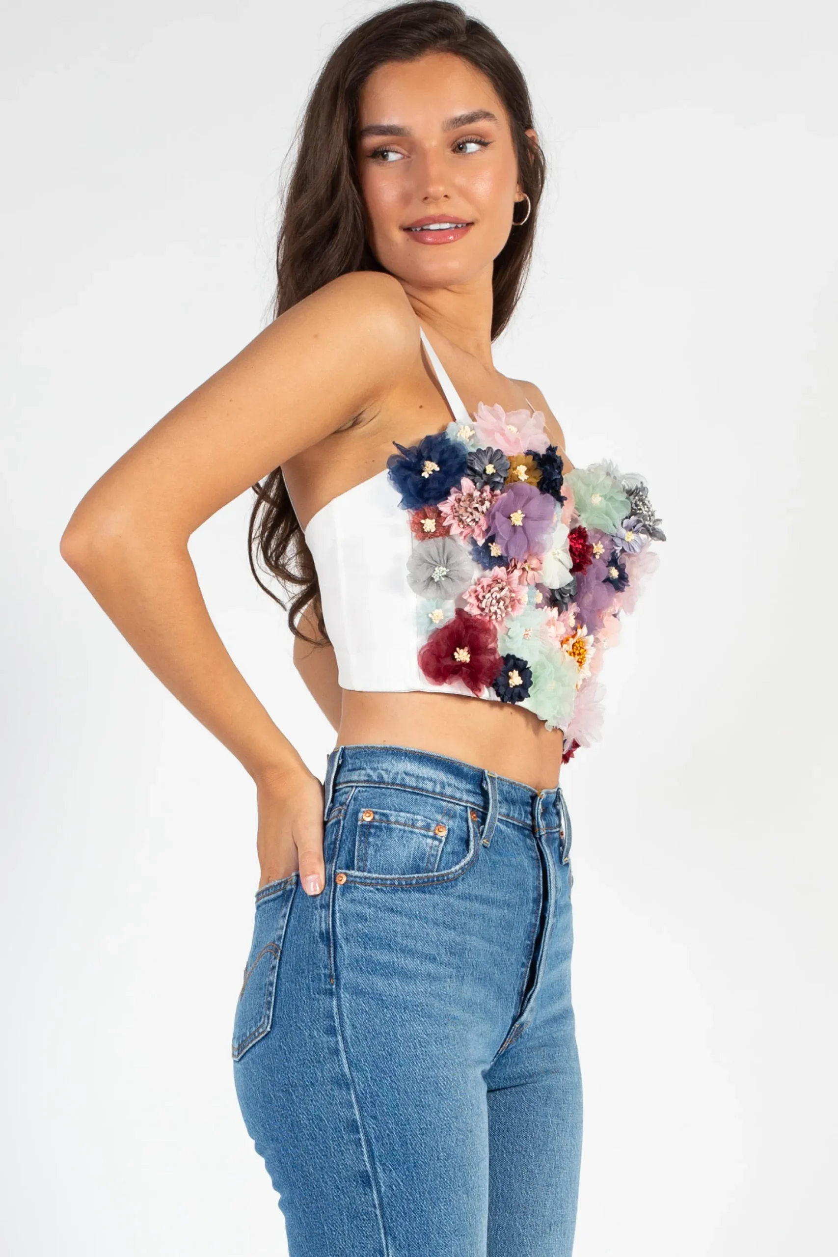 The Sang Milan Floral Applique Bustier Best