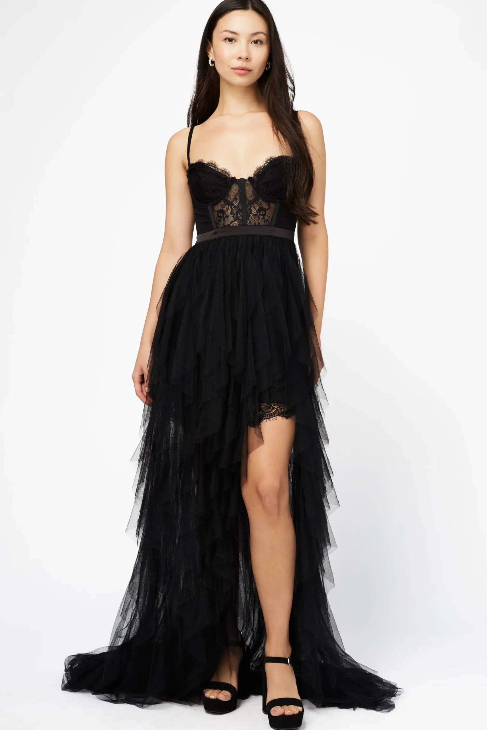 klesis Miley Tulle Lace Maxi Dress Discount