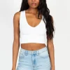 Nikibiki Ribbed Deep V Tank Top Hot