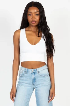 Nikibiki Ribbed Deep V Tank Top Hot