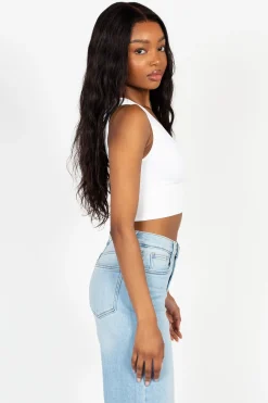 Nikibiki Ribbed Deep V Tank Top Hot