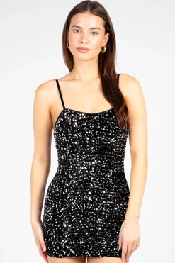 Better Be Nina Velvet Sequin Mini Dress Sale