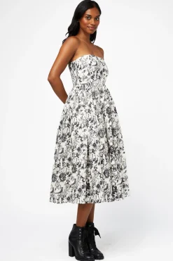 Klesis Ophelia Strapless Printed Midi Dress Online