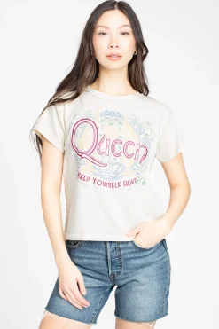 Daydreamer Queen Keep Yourself Alive Graphic Tee WhiteStone Hot