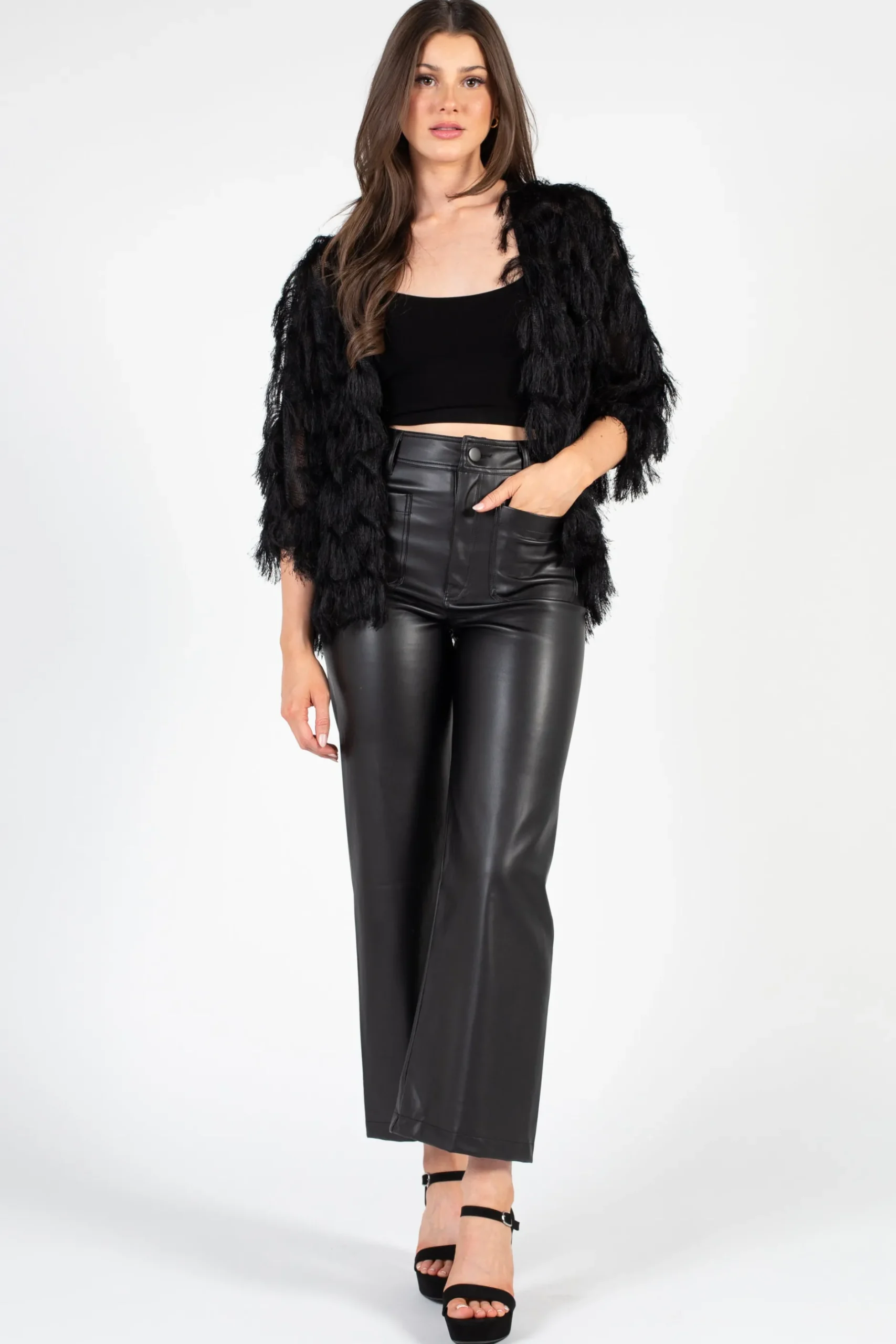 Chelsea Quinn Shaggy Open Jacket Outlet