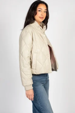 Love Tree Raven Quilted Faux Leather Jacket Best