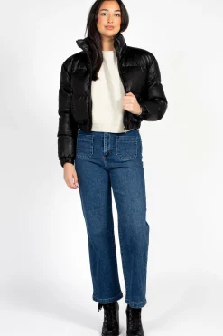 36point5 Rebel Faux Leather Bomber Jacket Clearance