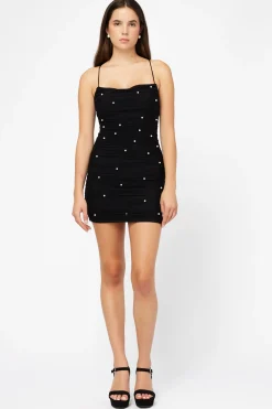 Klesis Remi Pearl Embellished Mini Dress New