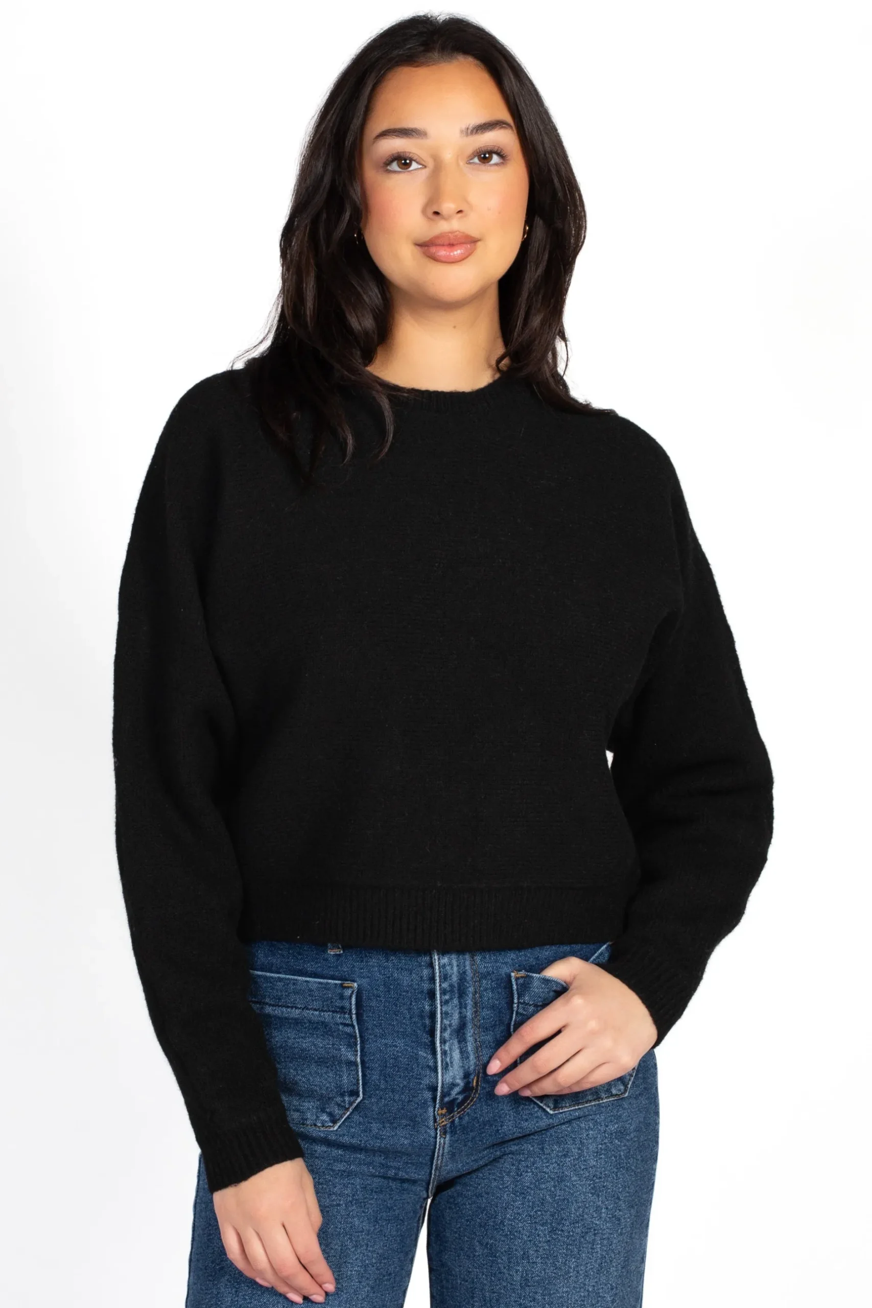 Double Zero Rosy Cropped Knit Sweater Sale