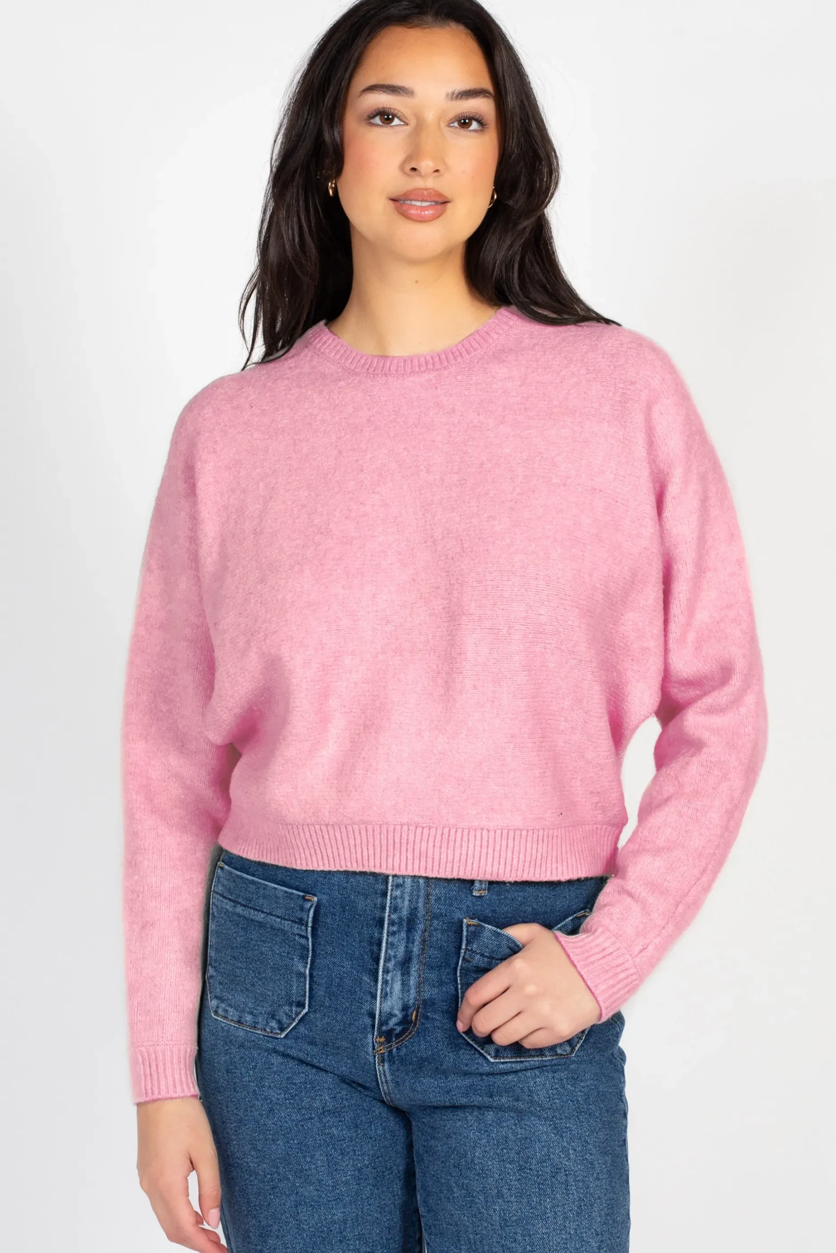 Double Zero Rosy Cropped Knit Sweater Sale