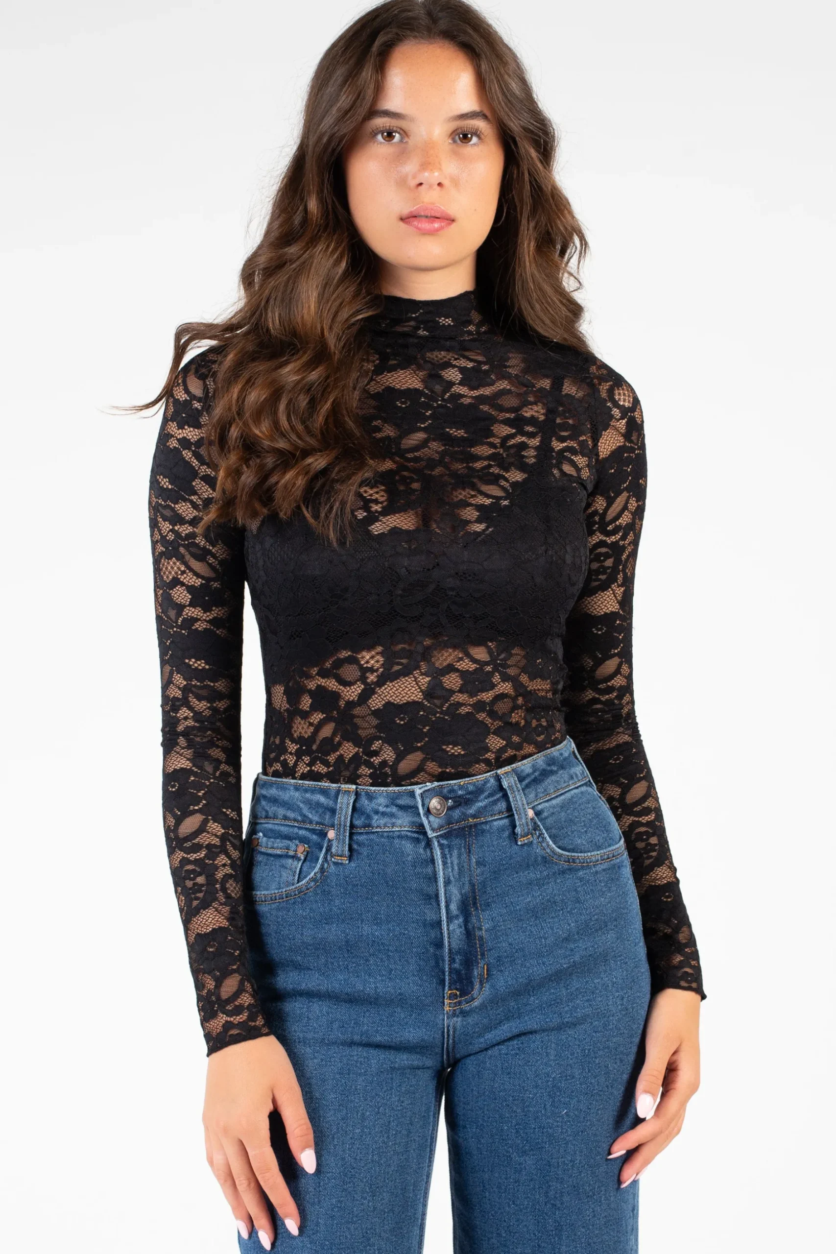 Sky To Moon Sydney Lace Scallop Trim Top Clearance