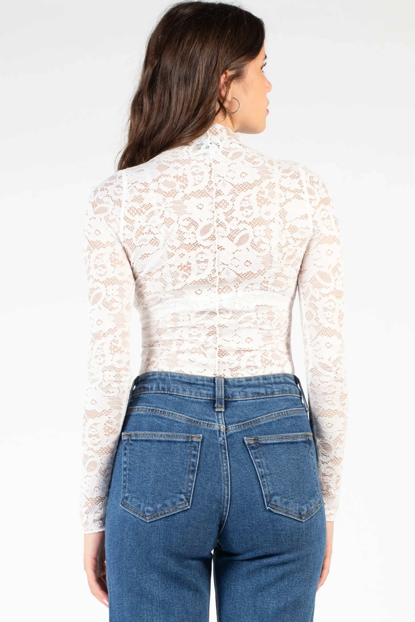 Sky To Moon Sydney Lace Scallop Trim Top Clearance