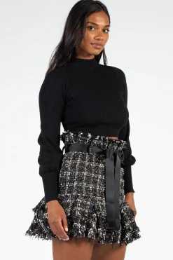 honey Tayla Cut Out Back Ribbed Knit Top Sale