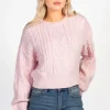 Double Zero Tori Classic Cable Knit Cropped Sweater Online