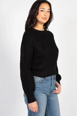 Double Zero Tori Classic Cable Knit Cropped Sweater Online